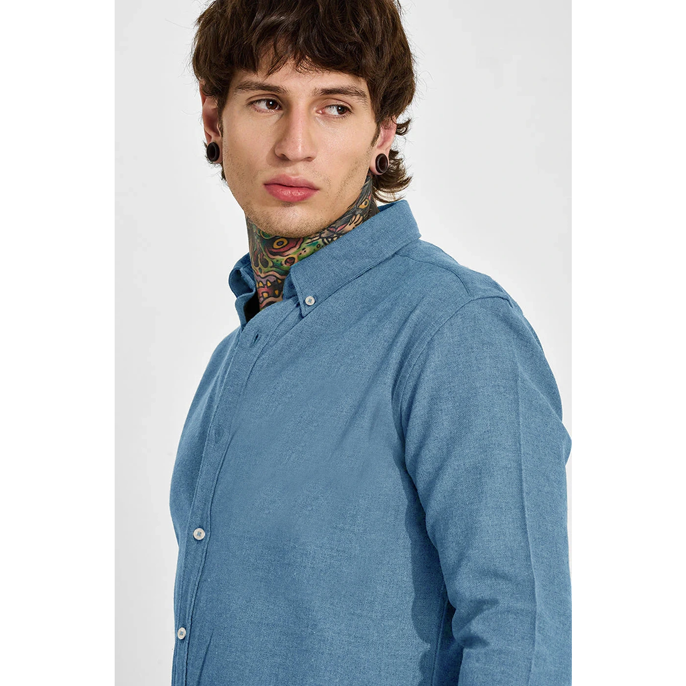 Fog Blue Slim Fit Shirt | Montivo Pakistan