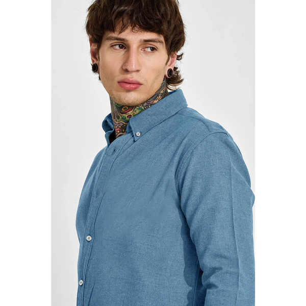 Fog Blue Slim Fit Shirt | Montivo Pakistan