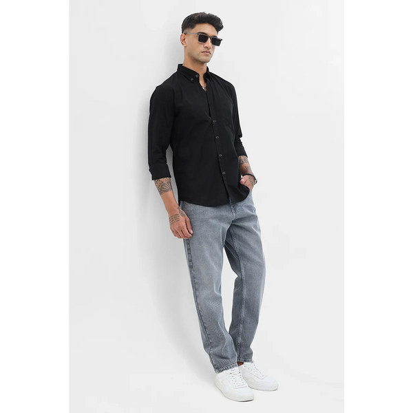 Black Slim Fit Shirt | Montivo Pakistan