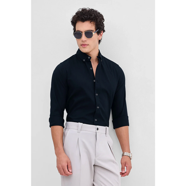 Navy Blue Slim Fit Shirt | Montivo Pakistan