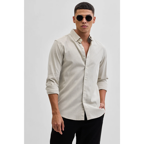 Ecru Slim Fit Shirt | Montivo Pakistan