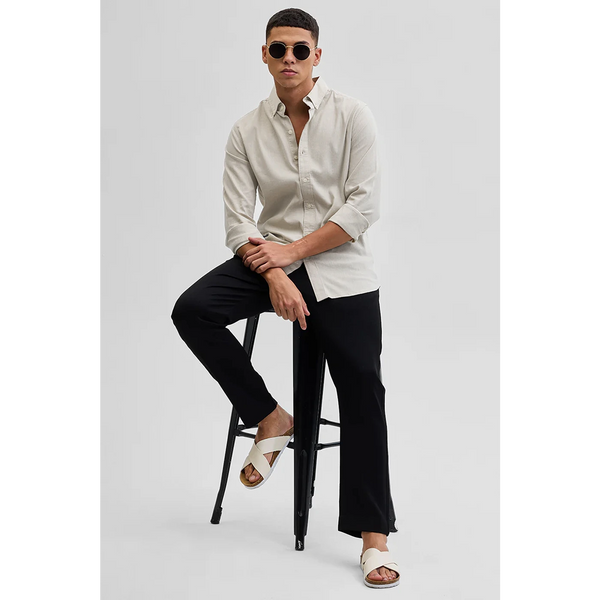 Ecru Slim Fit Shirt | Montivo Pakistan