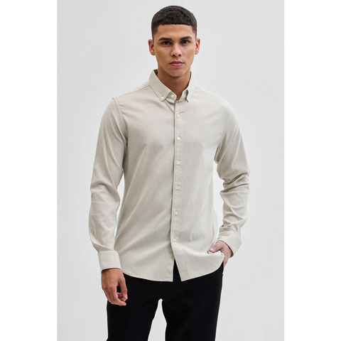 Ecru Slim Fit Shirt | Montivo Pakistan