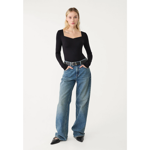 Black Long Sleeves Jersey Bodysuit | Montivo Pakistan