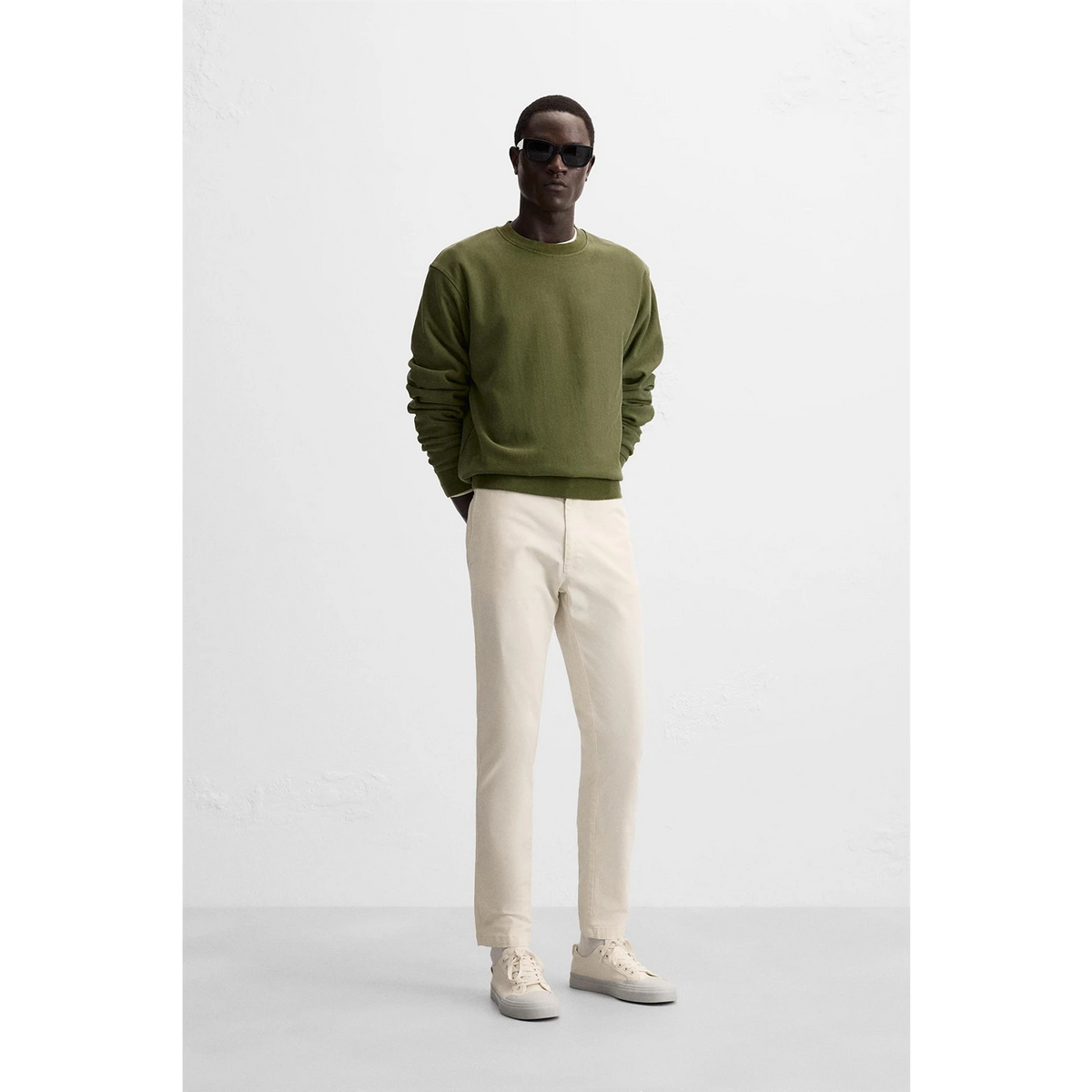 Ecru Slim Fit Chinos | Montivo Pakistan