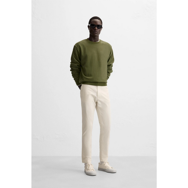 Ecru Slim Fit Chinos | Montivo Pakistan