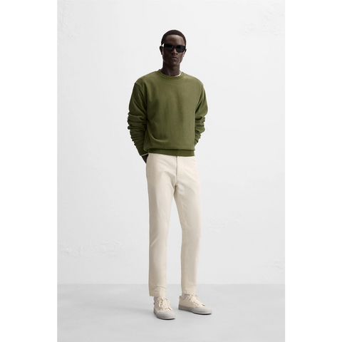 Ecru Slim Fit Chinos | Montivo Pakistan