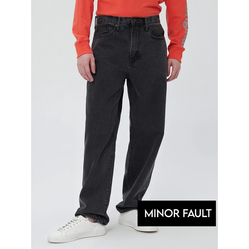 (Minor Fault) Black Loose Baggy Fit Jeans | Montivo Pakistan