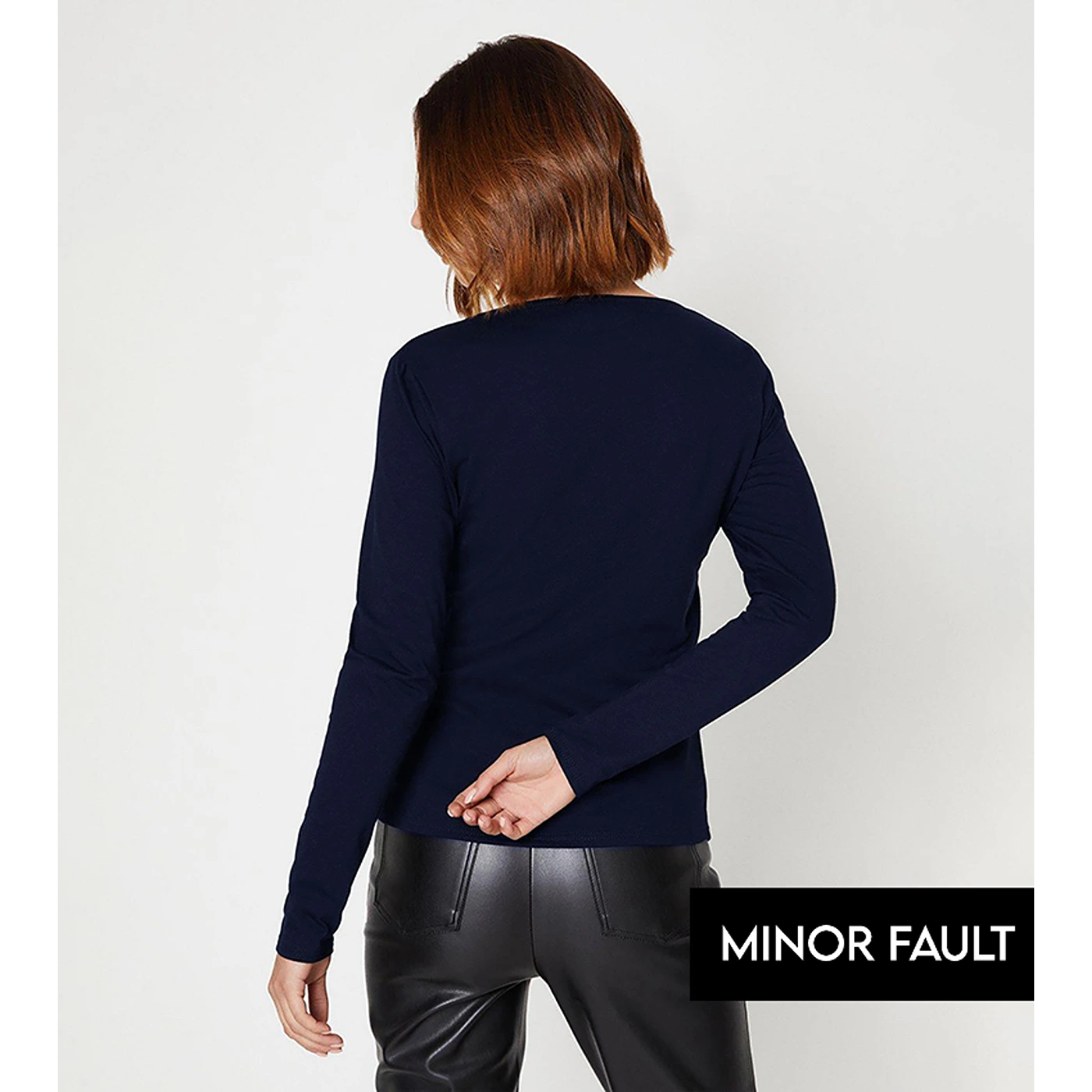 (Minor Fault) Navy Asymmetric Jersey Top | Montivo Pakistan