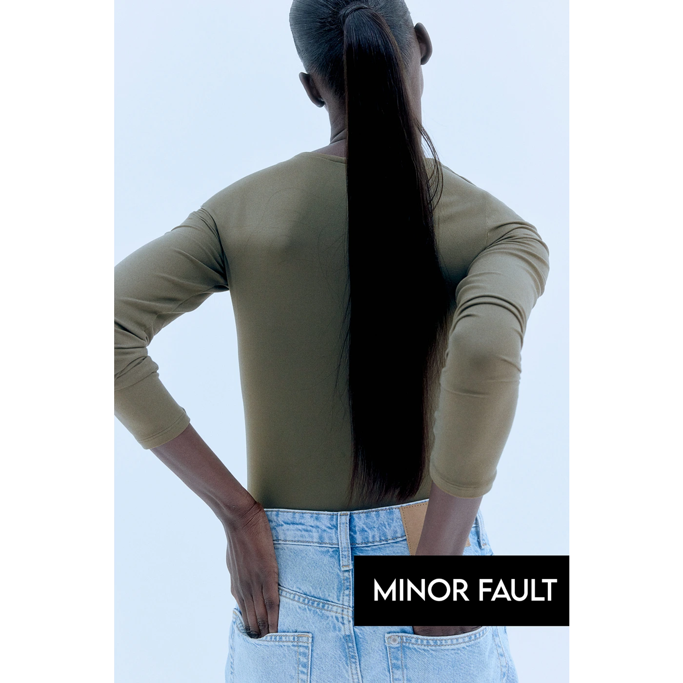 (Minor Fault) Olive Green Long Sleeves Jersey Bodysuit | Montivo Pakistan
