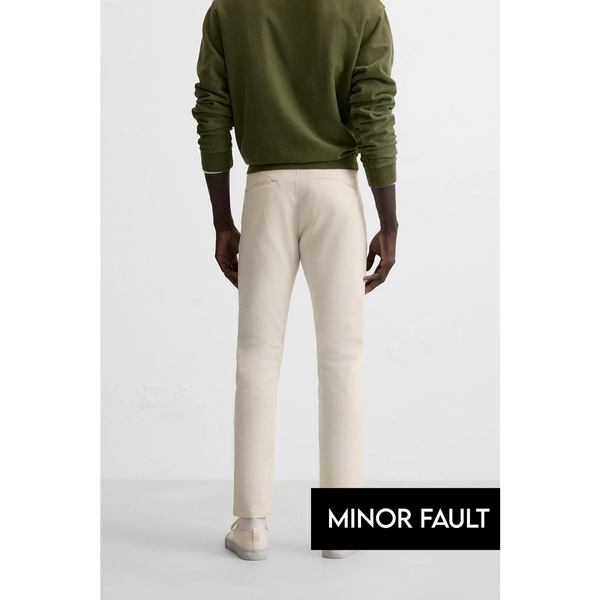 (Minor Fault) Ecru Slim Fit Chinos | Montivo Pakistan