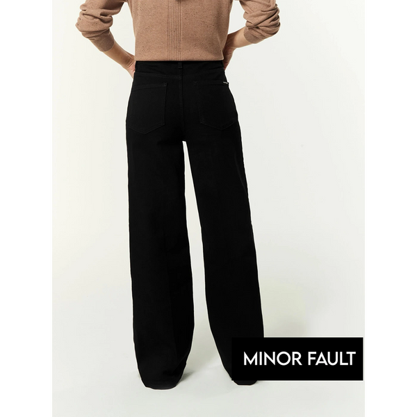 (Minor Fault) Black Extra Wide Leg Jeans | Montivo Pakistan