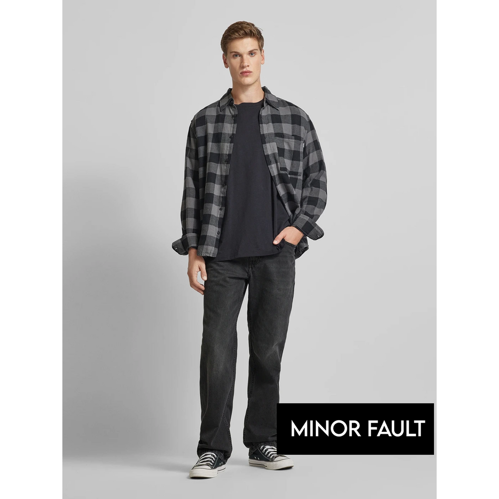 (Minor Fault) Charcoal Grey Baggy Fit Jeans | Montivo Pakistan