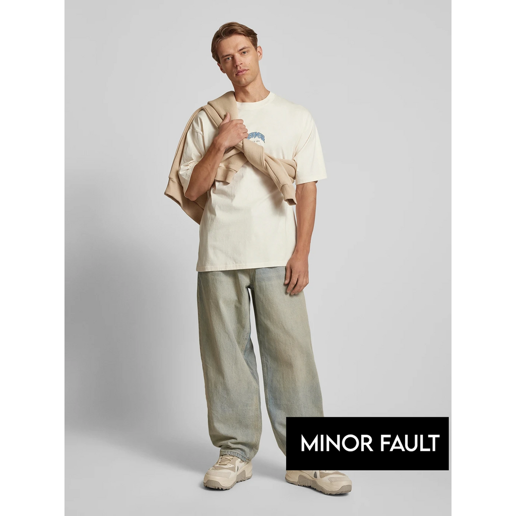 (Minor Fault) Dirty Light Blue Skater Baggy Jeans | Montivo Pakistan