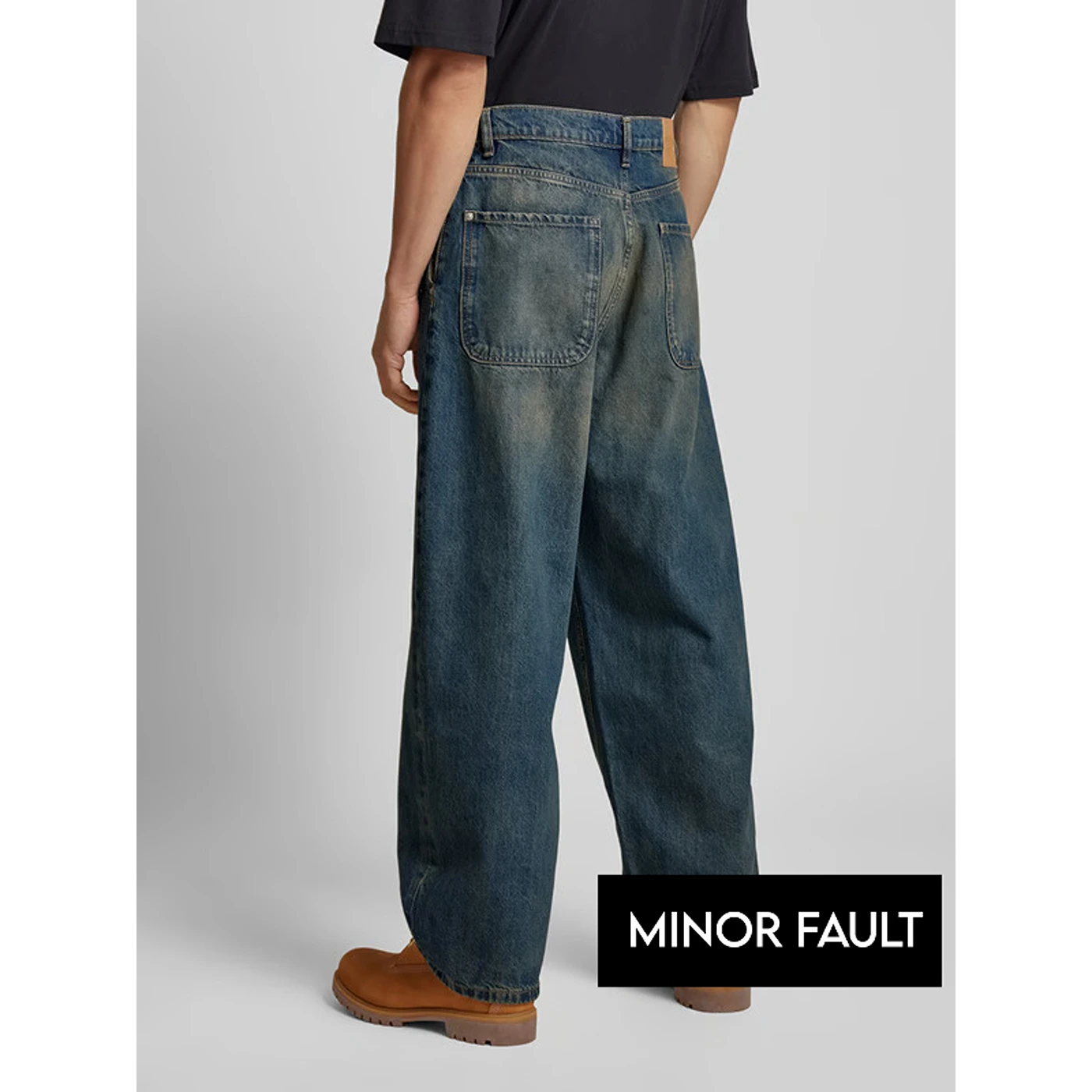 (Minor Fault) Vintage Blue Baggy Fit Jeans | Montivo Pakistan