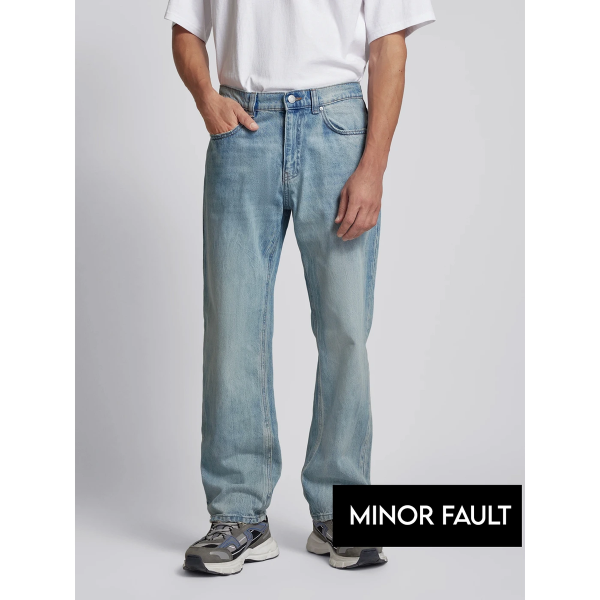 (Minor Fault) Light Blue Baggy Fit Jeans | Montivo Pakistan