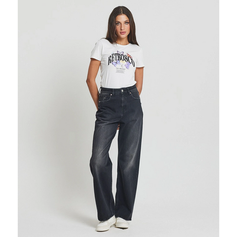 Charcoal Wide Leg Baggy Jeans | Montivo Pakistan