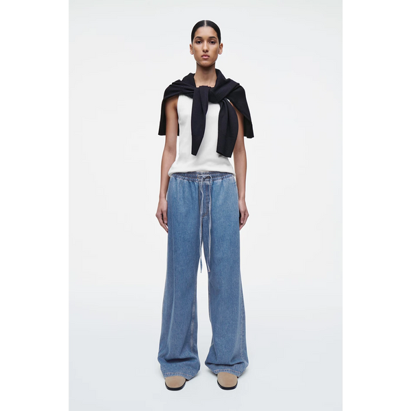 Wide Leg Fluid Denim Trousers | Montivo Pakistan