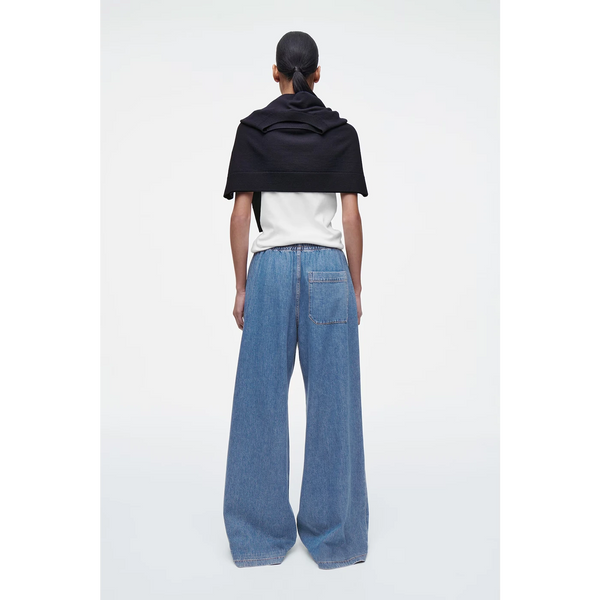 Wide Leg Fluid Denim Trousers | Montivo Pakistan