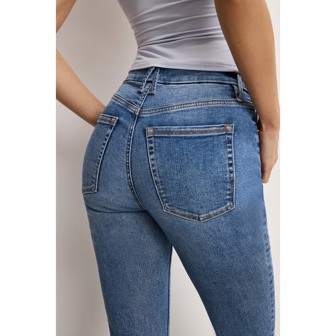 Mid Blue High Rise Flare Jeans | Montivo Pakistan