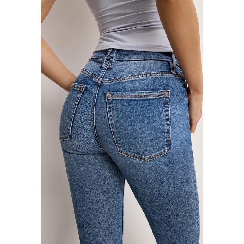 Mid Blue High Rise Flare Jeans | Montivo Pakistan