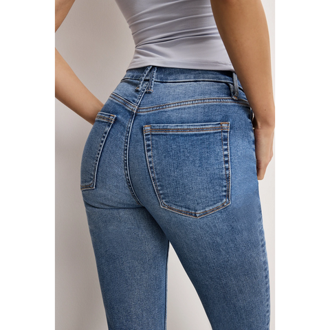 Mid Blue High Rise Flare Jeans | Montivo Pakistan