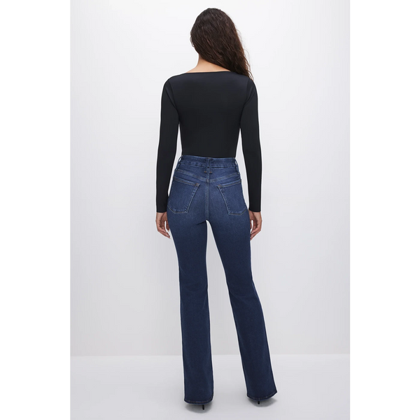 Dark Blue High Rise Flare Jeans | Montivo Pakistan