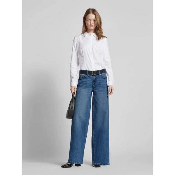Mid Blue Wide Leg Jeans | Montivo Pakistan