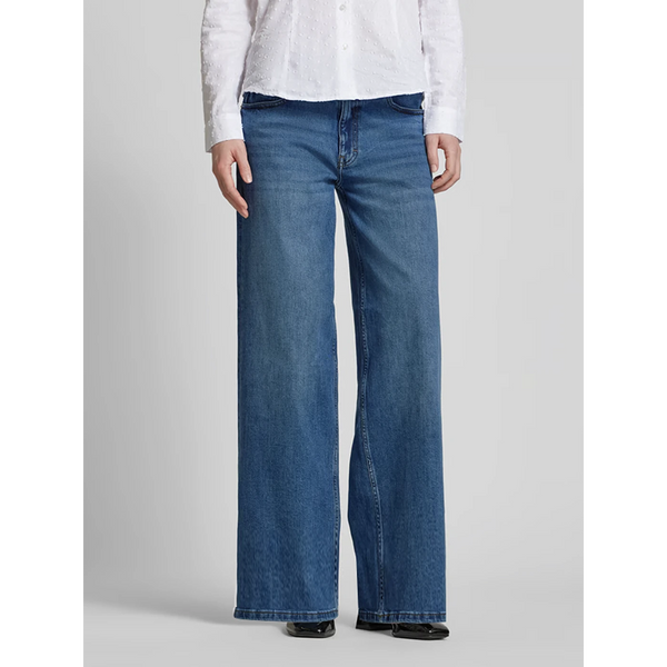 Mid Blue Wide Leg Jeans | Montivo Pakistan