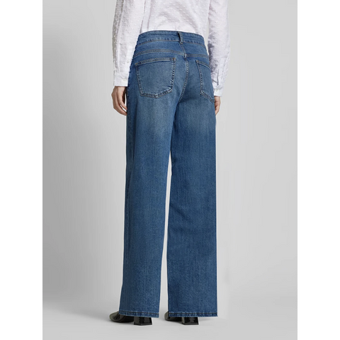 Mid Blue Wide Leg Jeans | Montivo Pakistan