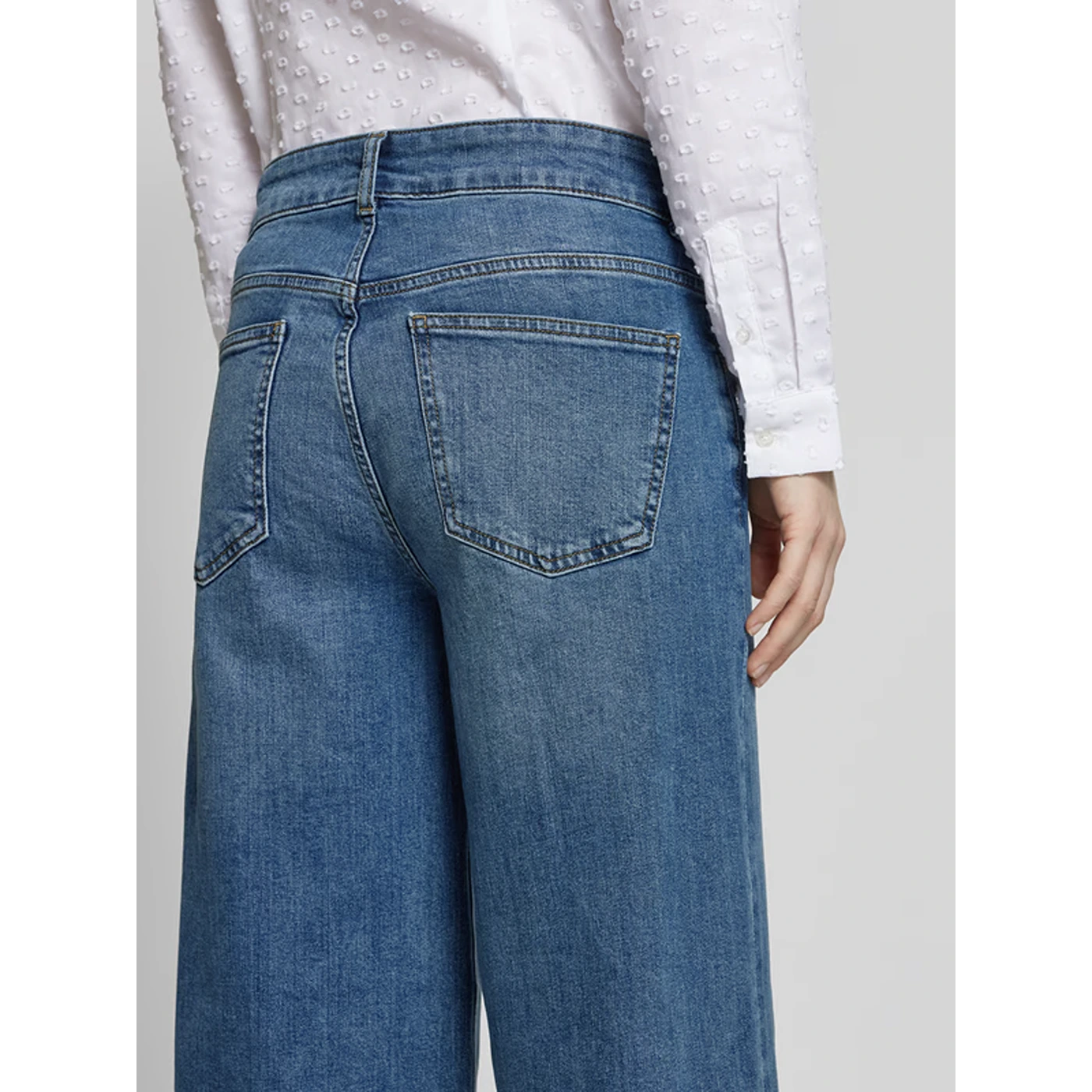 Mid Blue Wide Leg Jeans | Montivo Pakistan