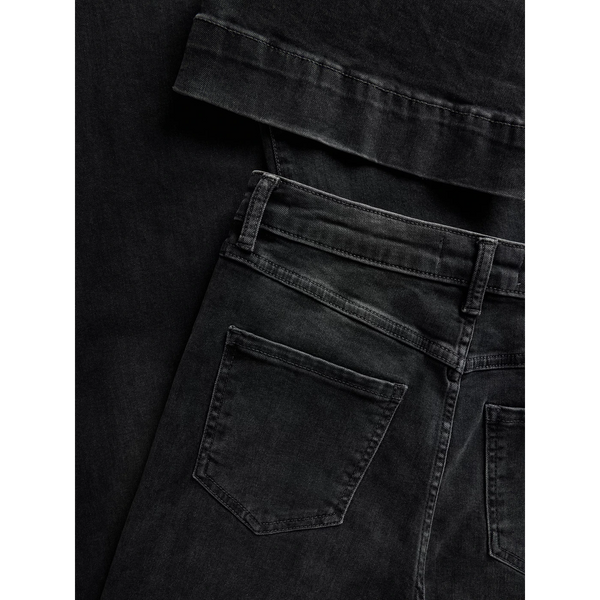 Faded Black High Waist Flare Jeans | Montivo Pakistan
