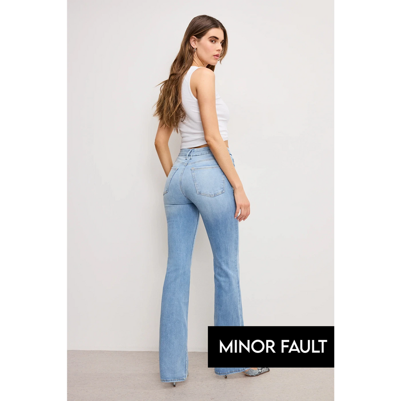 (Minor Fault) Light Blue Classic Boot-Cut Jeans | Montivo Pakistan