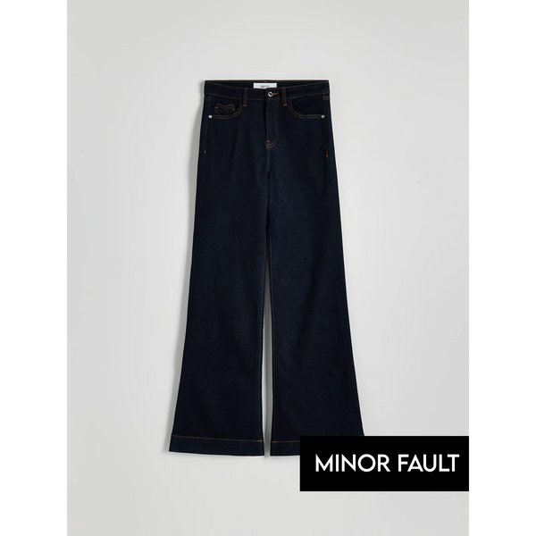 (Minor Fault) Dark Blue Flare Jeans | Montivo Pakistan