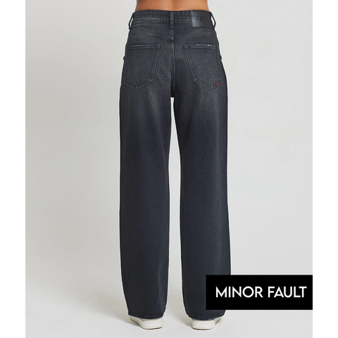 (Minor Fault) Charcoal Wide Leg Baggy Jeans | Montivo Pakistan