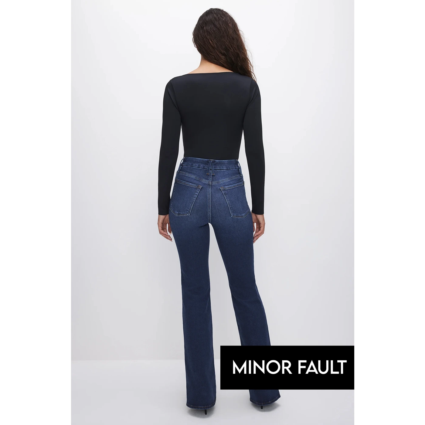 (Minor Fault) Dark Blue High Rise Flare Jeans | Montivo Pakistan