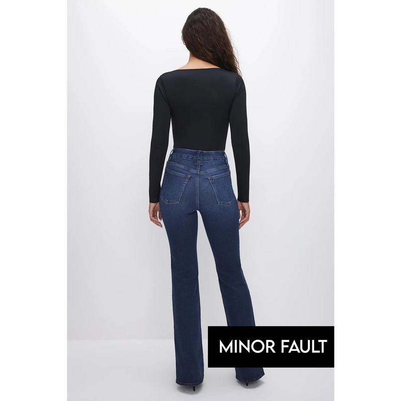 (Minor Fault) Dark Blue High Rise Flare Jeans | Montivo Pakistan