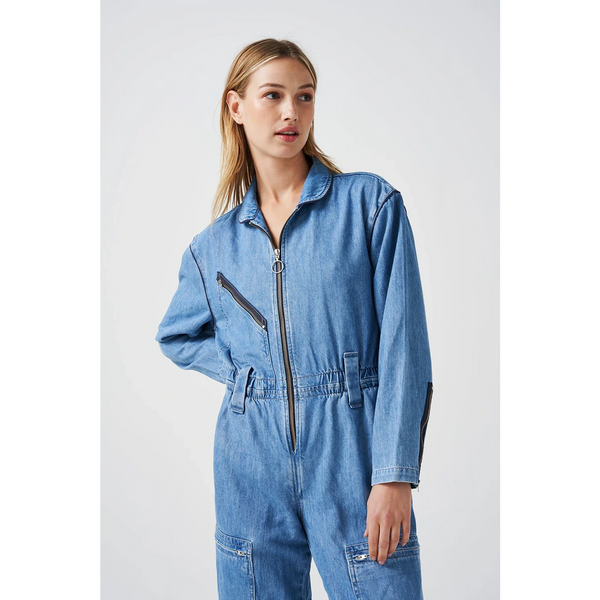 Vintage Denim Light Blue Denim Jumpsuit | Montivo Pakistan