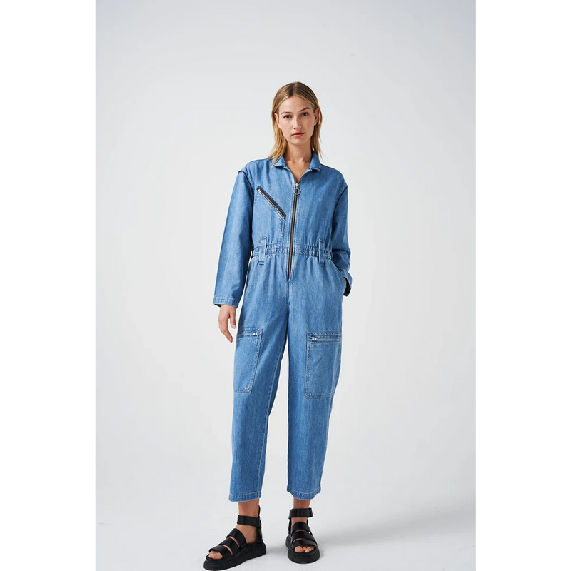 Vintage Denim Light Blue Denim Jumpsuit | Montivo Pakistan