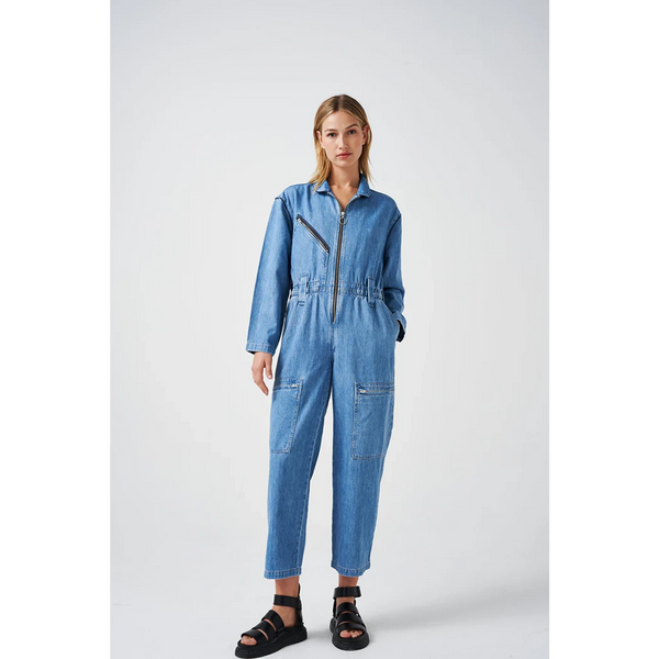 Vintage Denim Light Blue Denim Jumpsuit | Montivo Pakistan