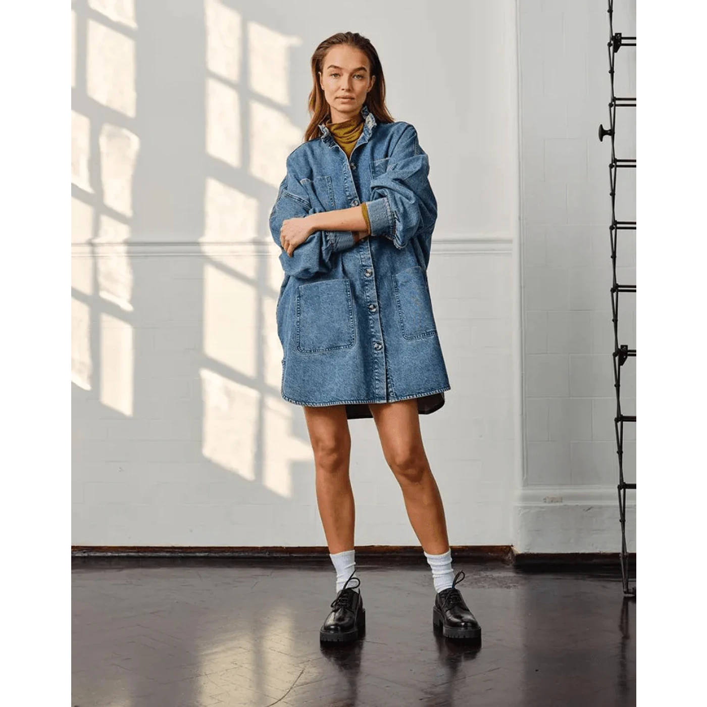 Vintage Blue Oversized Denim Shirt | Montivo Pakistan