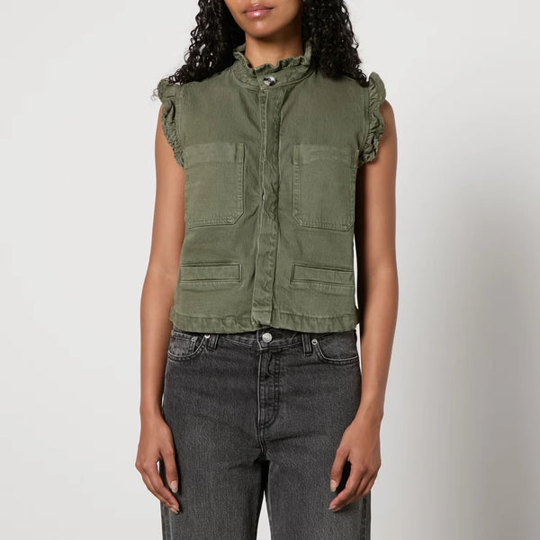 Olive Denim Vest | Montivo Pakistan