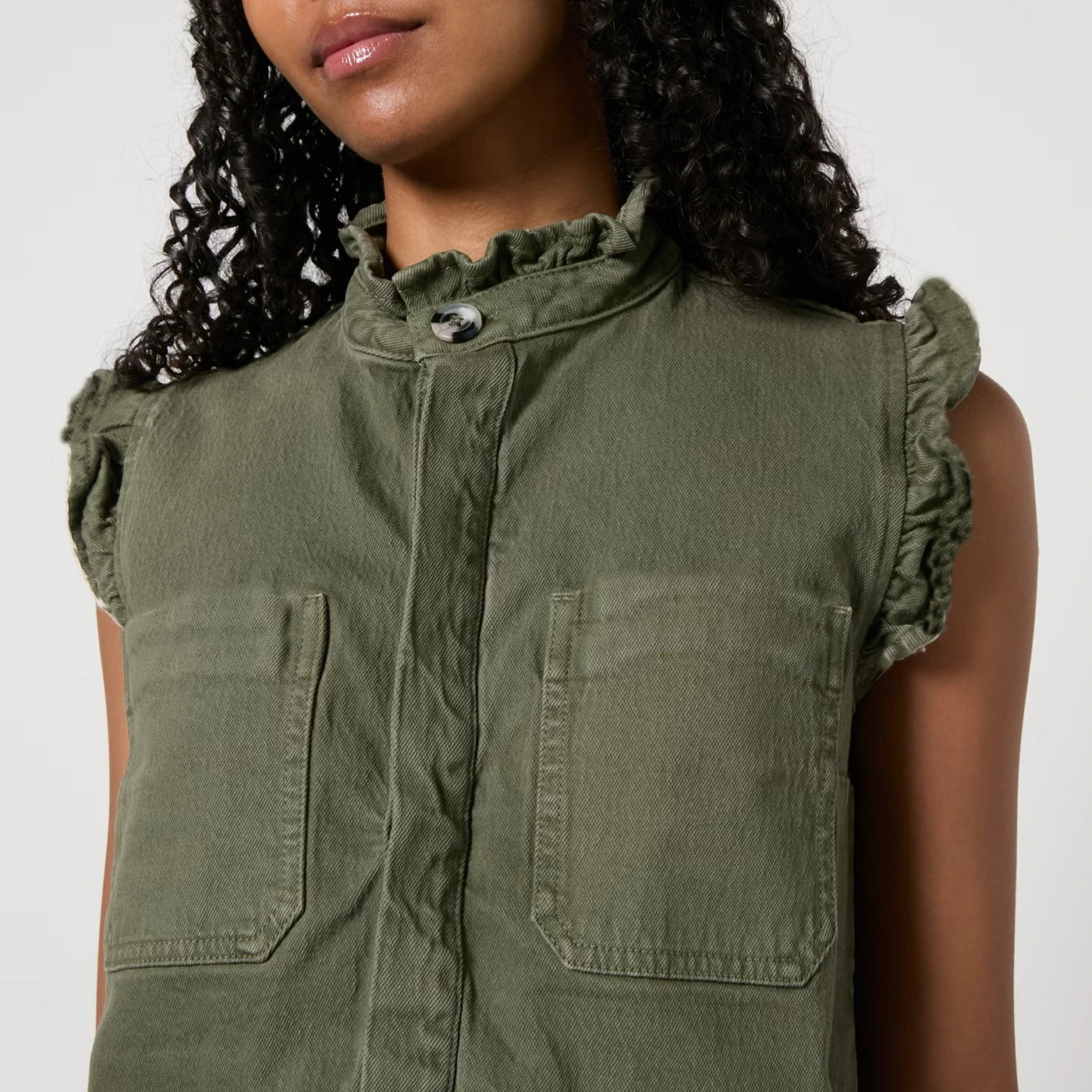 Olive Denim Vest | Montivo Pakistan