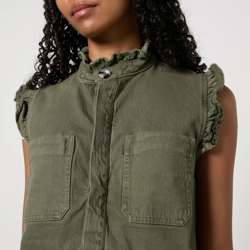 Olive Denim Vest | Montivo Pakistan