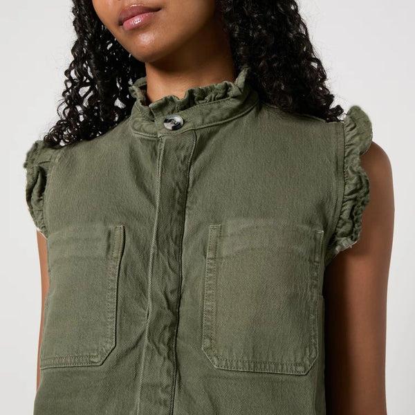 Olive Denim Vest | Montivo Pakistan