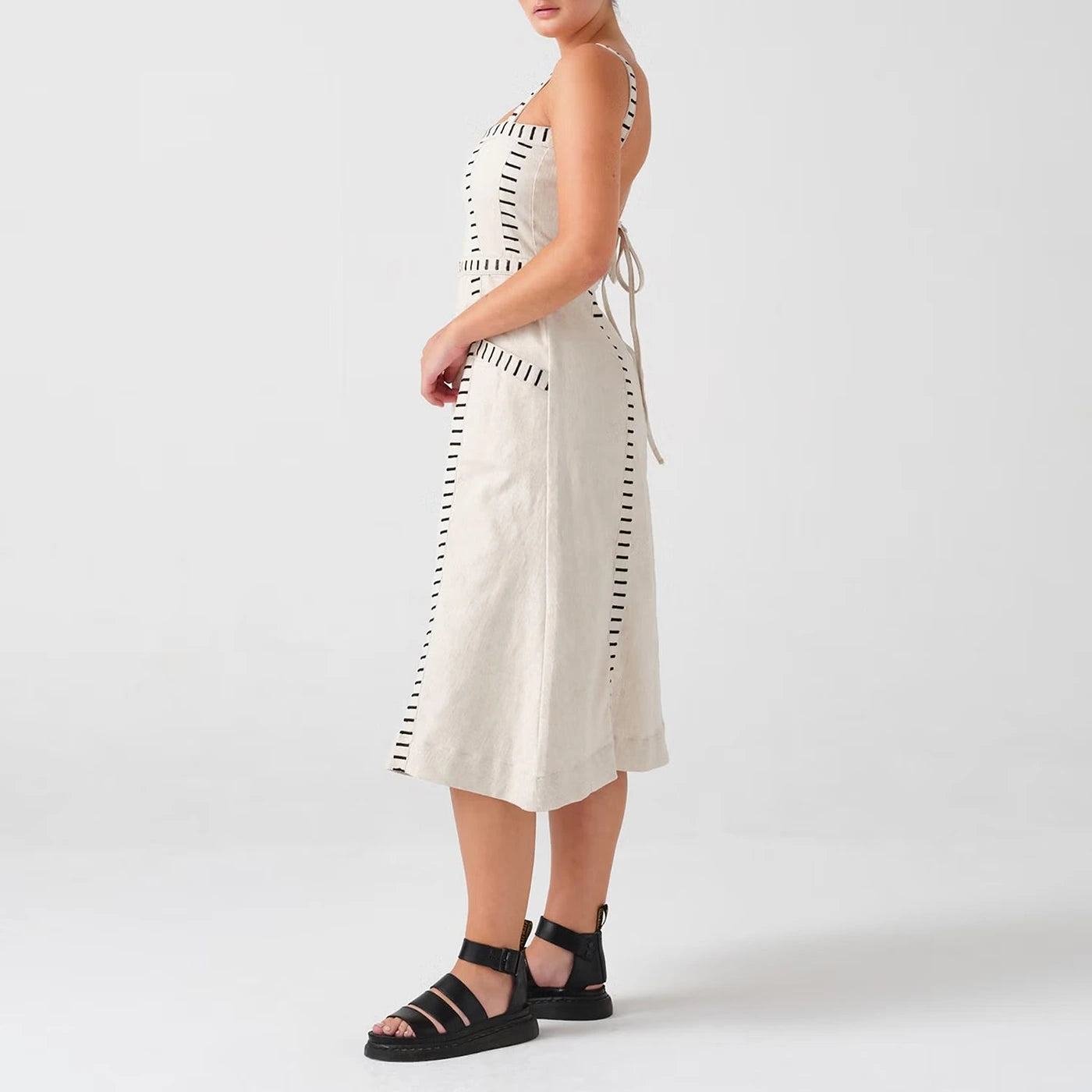 White Maxi Strap Dress | Montivo Pakistan