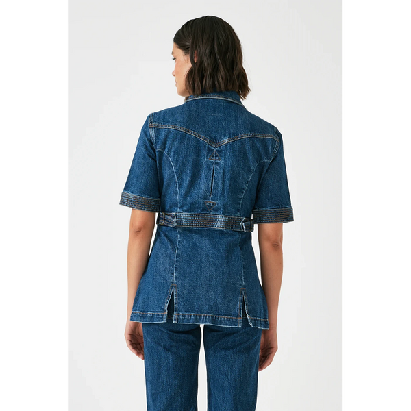 Blue Short Sleeves Denim Shirt | Montivo Pakistan