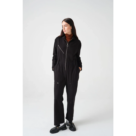 Black Denim Long Jumpsuit | Montivo Pakistan