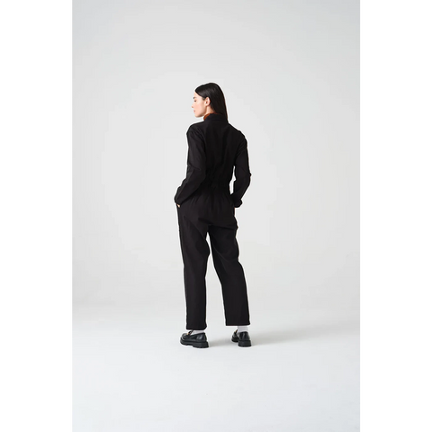 Black Denim Long Jumpsuit | Montivo Pakistan