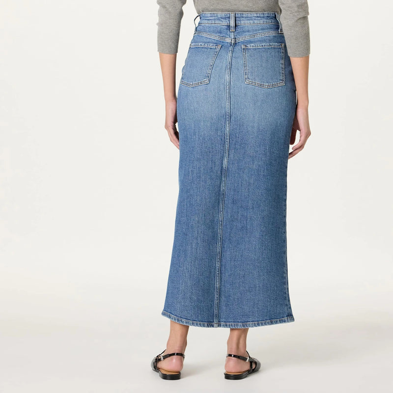 Mid Blue Maxi Denim Skirt | Montivo Pakistan